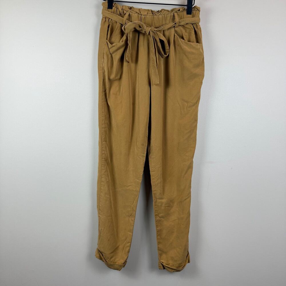 Thread & Supply Pants Womens Small Tan 100% Lyocell Paperbag‎ Waist Boho Casual